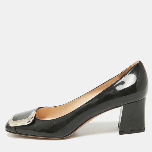 Prada Black Patent Leather Block Heel Pumps Size 38.5 - Prada - Modalova