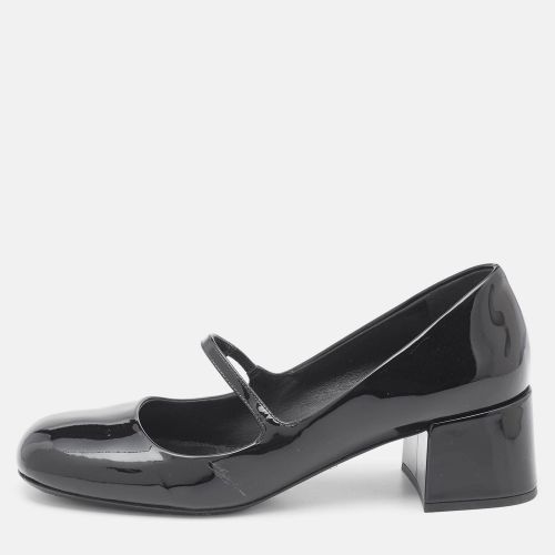 Prada Black Patent Leather Mary Jane Block Heel Pumps Size 37 - Prada - Modalova