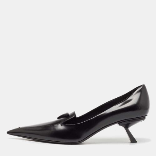 Prada Black Leather Bow Pointed Toe Pumps Size 40 - Prada - Modalova