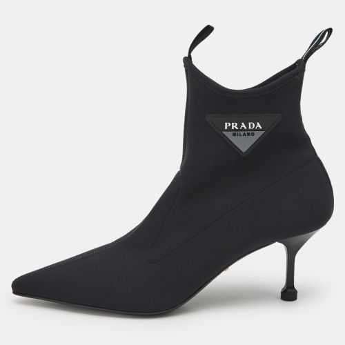 Prada Black Neoprene Ankle Boots Size 39 - Prada - Modalova