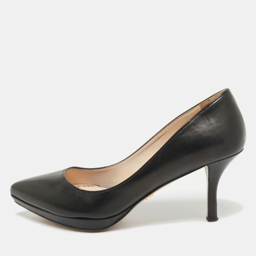 Prada Black Leather Pointed Toe Platform Pumps Size 36 - Prada - Modalova