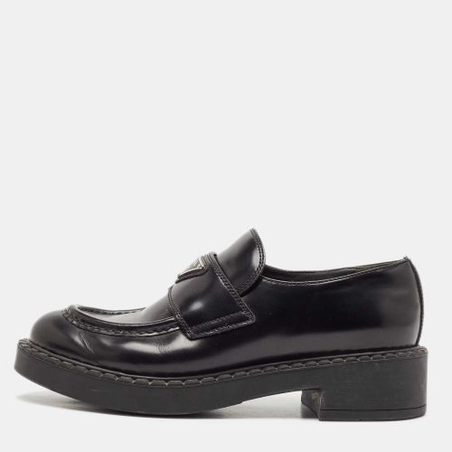 Prada Black Patent Leather Platform Loafers Size 38 - Prada - Modalova