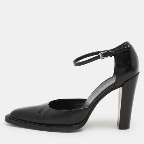 Prada Brown Leather D'orsay Ankle Strap Pumps Size 38 - Prada - Modalova