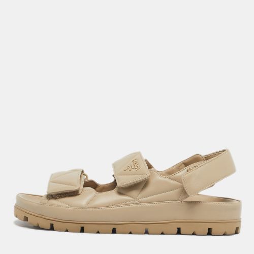 Prada Beige Leather Slingback Sandals Size 41 - Prada - Modalova