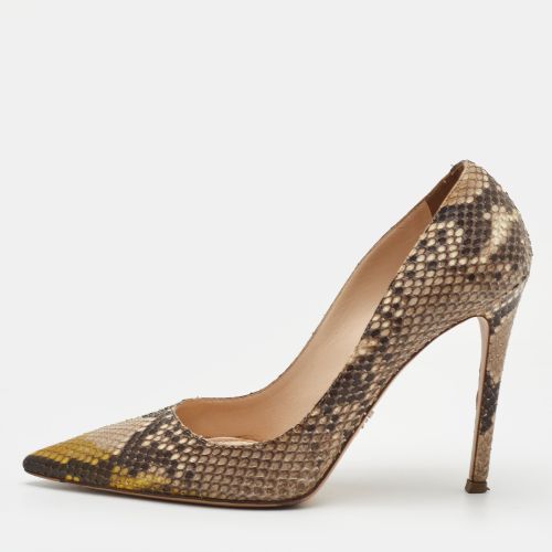 Size 38.5 Python Leather Pointed Toe Pumps - Prada - Modalova
