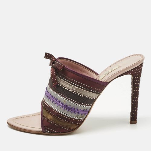 Prada Multicolor Satin Ribbon Bow Slide Sandals Size 39 - Prada - Modalova