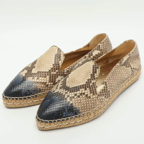 Size 37 Python Leather Smoking Slippers - Prada - Modalova