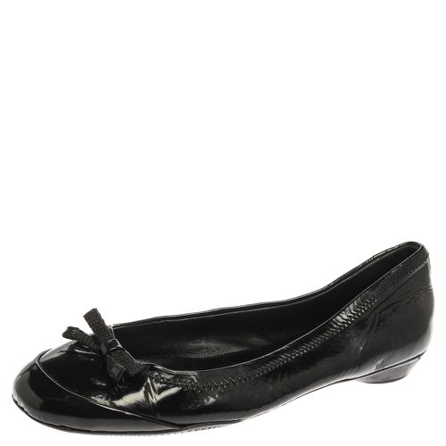 Prada Black Patent Leather Bow Ballet Flats Size 36.5 - Prada - Modalova