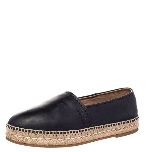 Prada Black Leather Espadrille Flats Size 38.5 - Prada - Modalova