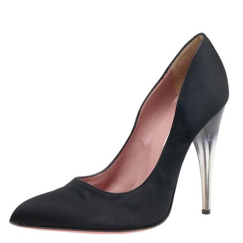 Prada Black Satin Pointed Toe Pumps Size 39.5 - Prada - Modalova