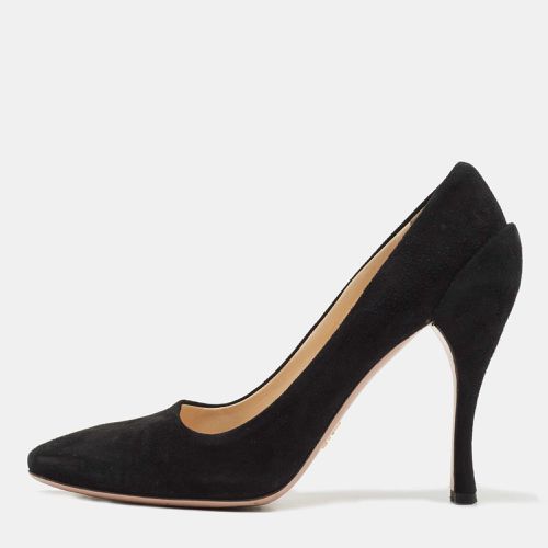 Prada Black Suede Pointed Toe Pumps Size 38.5 - Prada - Modalova