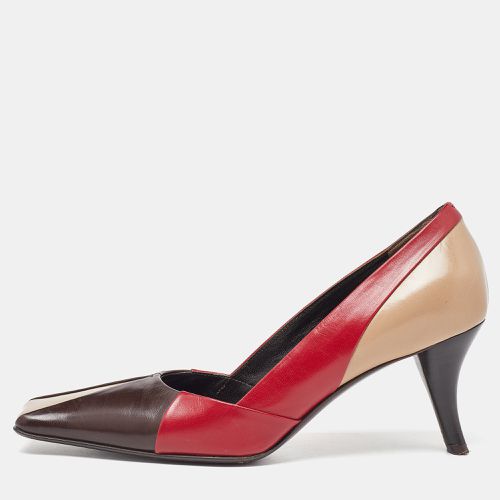 Prada Tricolor Leather Square Toe Pumps Size 36.5 - Prada - Modalova