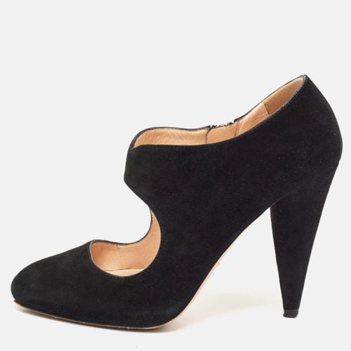 Prada Black Suede Mary Jane Pumps Size 36 - Prada - Modalova