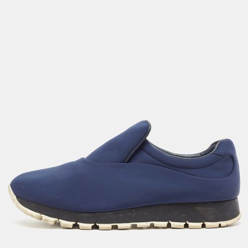 Prada Navy Blue Nylon Slip On Sneakers Size 38.5 - Prada - Modalova