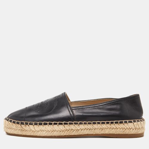 Prada Black Leather Espadrille Flats Size 35.5 - Prada - Modalova