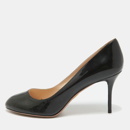 Prada Black Patent Leather Round Toe Pumps Size 42 - Prada - Modalova