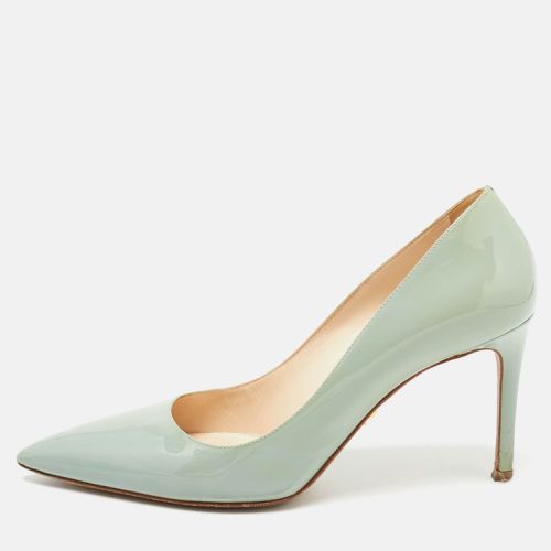 Prada Mint Green Patent Leather Pointed Toe Pumps Size 38 - Prada - Modalova