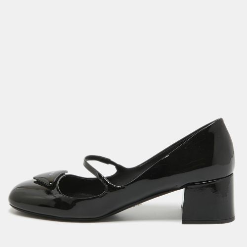 Prada Black Patent Leather Mary Jane Block Heel Pumps Size 40 - Prada - Modalova