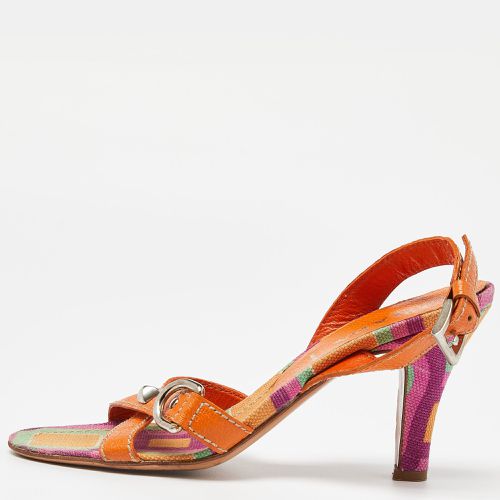 Prada Multicolor Leather Printed Ankle Strap Sandals Size 36 - Prada - Modalova