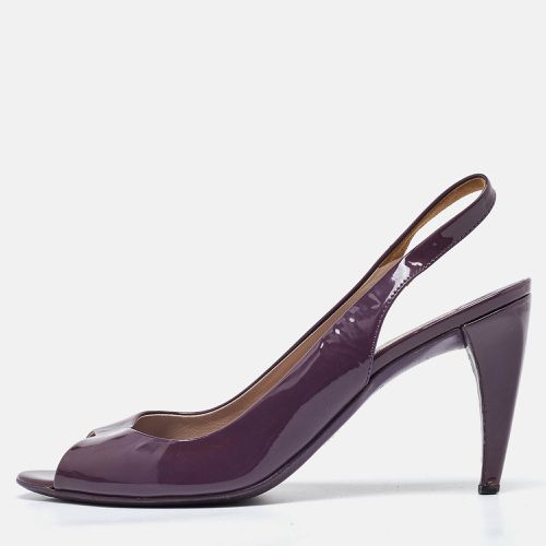 Prada Purple Patent Leather Open Toe Slingback Pumps Size 37 - Prada - Modalova