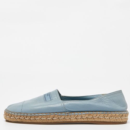 Prada Blue Leather Espadrille Flats Size 41 - Prada - Modalova