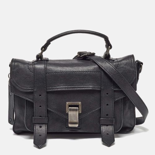 Proenza Schouler Black Leather Tiny PS1 Top Handle Bag - Proenza Schouler - Modalova