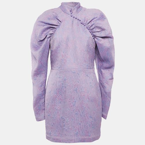 ROTATE Birger Christensen Purple Jaquard Mini Dress M - ROTATE BIRGER CHRISTENSEN - Modalova
