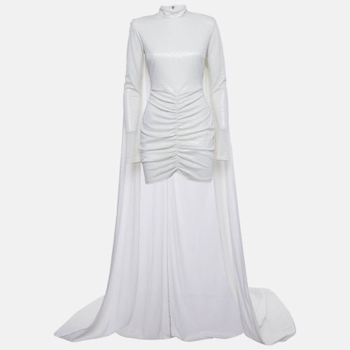 ROTATE White Sequin Lurex Jersey Detachable Cape Mini Dress M - ROTATE BIRGER CHRISTENSEN - Modalova
