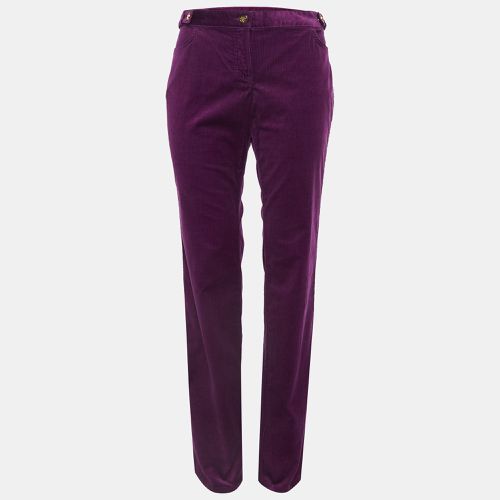 Roberto Cavalli Purple Corduroy Buttoned Straight Leg Pants M - Roberto Cavalli - Modalova