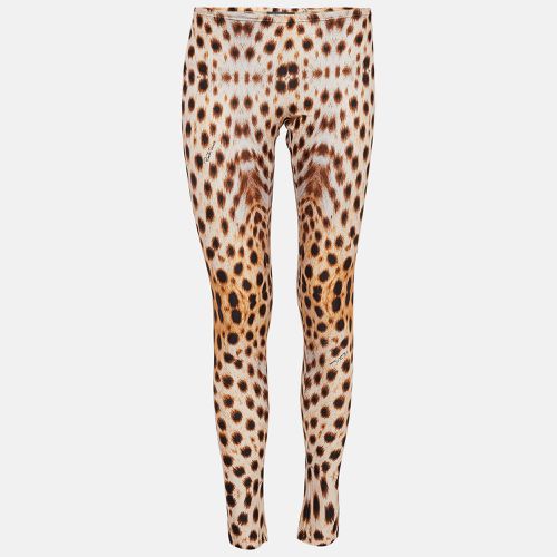 Roberto Cavalli Brown Cheetah Print Jersey Leggings M - Roberto Cavalli - Modalova