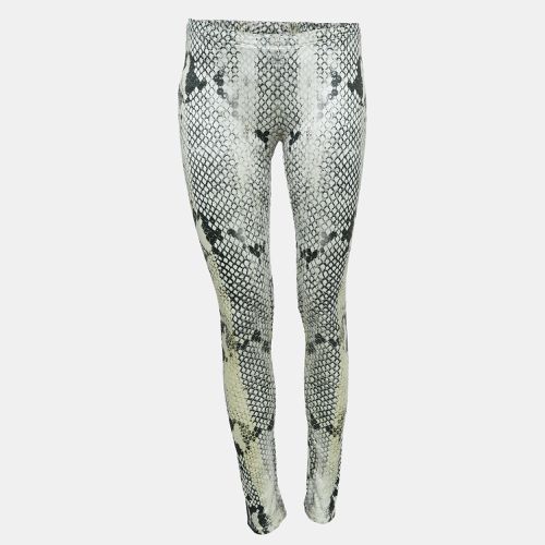 Roberto Cavalli Multicolor Snake Print Jersey Leggings L - Roberto Cavalli - Modalova