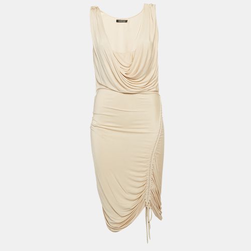 Jersey Ruche Tie-Up Midi Dress M - Roberto Cavalli - Modalova