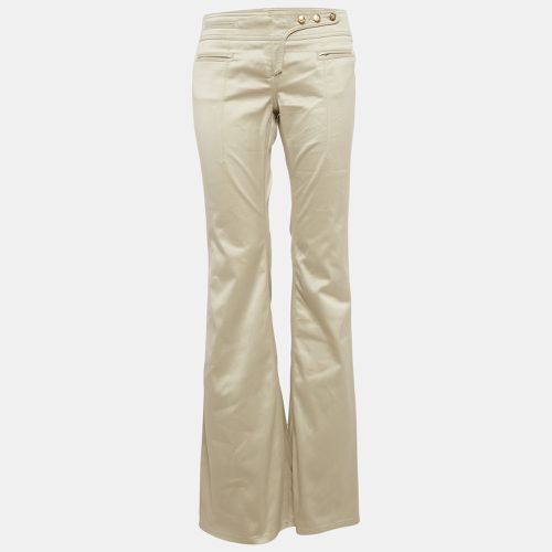 Roberto Cavalli Beige Cotton Wide-Leg Pants M - Roberto Cavalli - Modalova