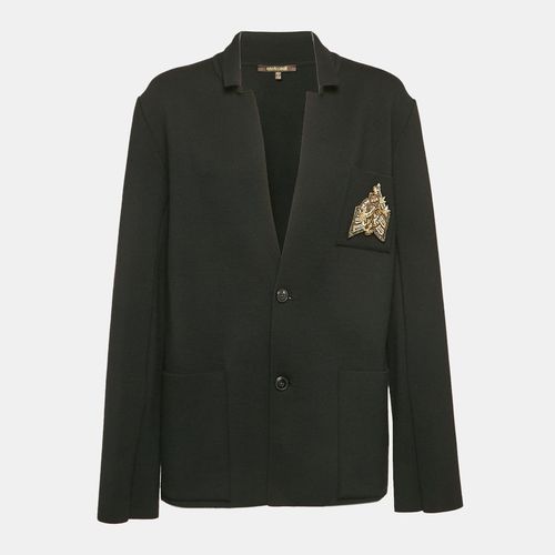 Wool Knit Single Breasted Blazer M - Roberto Cavalli - Modalova