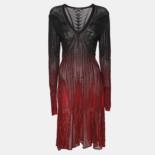 Ombre Knitted Fabric Full Sleeve Midi Dress M - Roberto Cavalli - Modalova