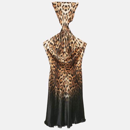 Roberto Cavalli Multicolored Animal Print Brooch Detail Short Dress S - Roberto Cavalli - Modalova