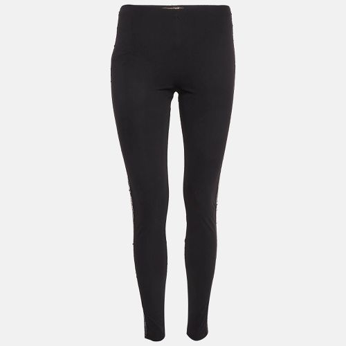 Roberto Cavalli Black Sequin Jersey Leggings M - Roberto Cavalli - Modalova