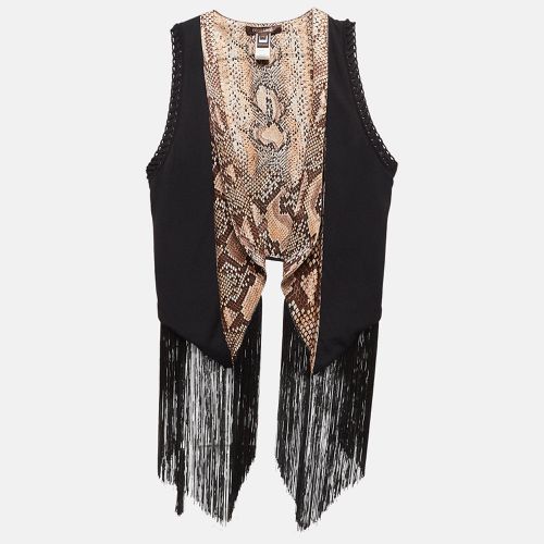 Knit and Silk Tassels Detail Cardigan M - Roberto Cavalli - Modalova