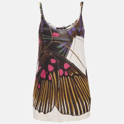 Roberto Cavalli Multicolor Butterfly Print Knit Cami Top M - Roberto Cavalli - Modalova