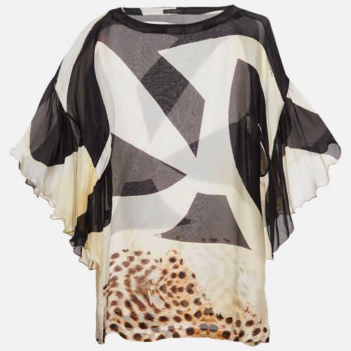 Roberto Cavalli Multicolor Printed Flared Sleeves Top S - Roberto Cavalli - Modalova