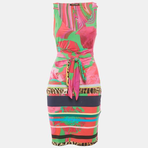 Roberto Cavalli Pink Printed Jersey Mini Dress S - Roberto Cavalli - Modalova