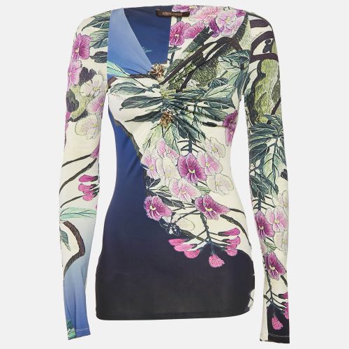Printed Jersey Long Sleeve Top S - Roberto Cavalli - Modalova