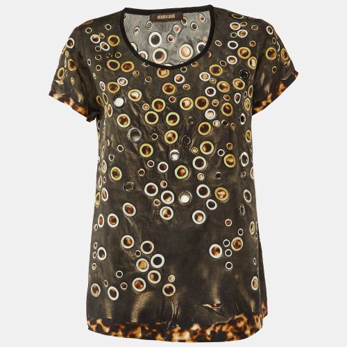 Roberto Cavalli Brown Eyelet Detail Top S - Roberto Cavalli - Modalova
