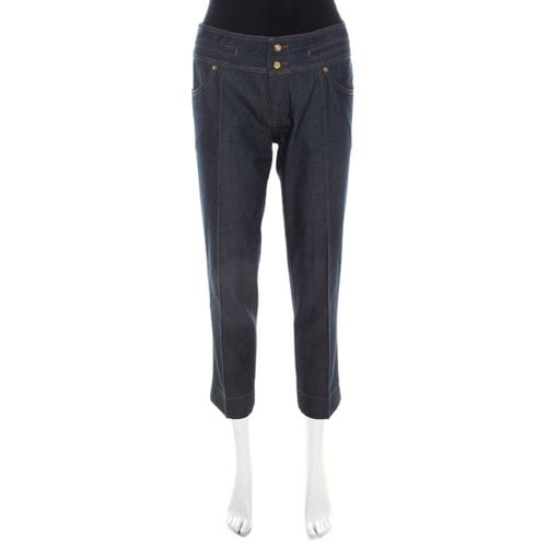 Roberto Cavalli Indigo Cotton Denim Cropped Jeans M - Roberto Cavalli - Modalova