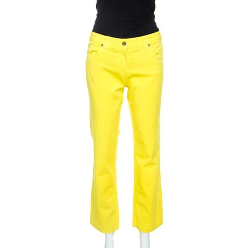 Roberto Cavalli Yellow Denim Embroidered Back Pocket Jeans M - Roberto Cavalli - Modalova