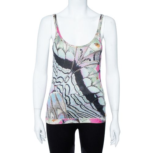 Roberto Cavalli Multicolor Print Silk Knitted Tank Top L - Roberto Cavalli - Modalova