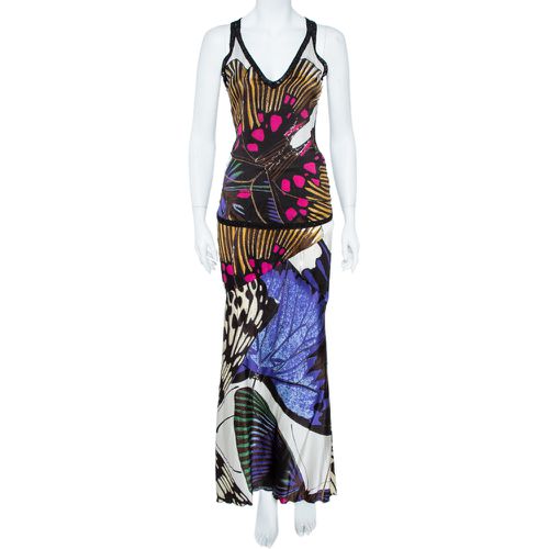 Roberto Cavalli Multicolor Silk Skirt and Top Set M - Roberto Cavalli - Modalova