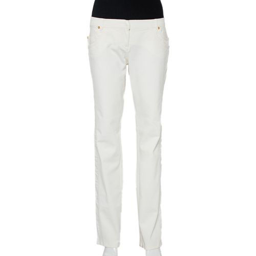 Roberto Cavalli White Denim Straight Leg Jeans XL - Roberto Cavalli - Modalova