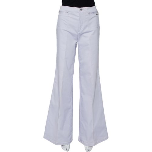 Roberto Cavalli Lavender Cotton Bootcut Trousers L - Roberto Cavalli - Modalova