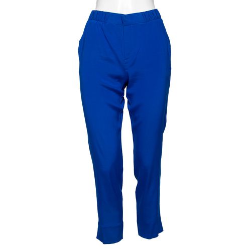 Roberto Cavalli Blue Silk Trousers M - Roberto Cavalli - Modalova